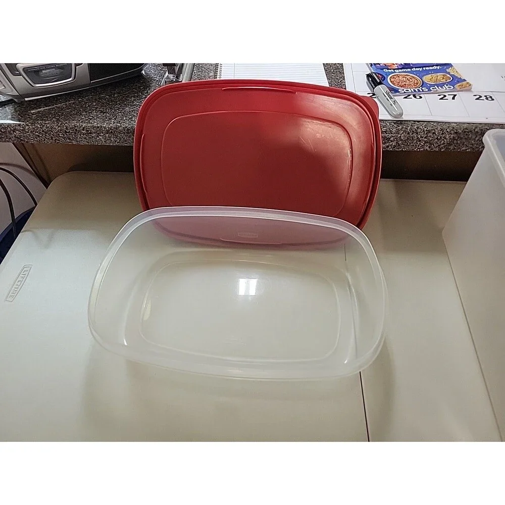Rubbermaid‎ Servin Saver 7J73 with Red 7J75 Lid 24 Cup Y19